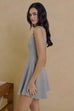 Midnight charm mini dress in grey