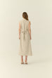 Élune classic maxi shirt dress in beige