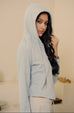 Baby blue zipper hoodie