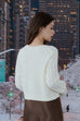 Reindeer Cable Knit Top in White