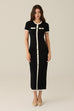 Coco midi knit dress in black