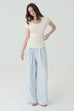 Cloud knit t-shirt in beige