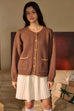 Delightful cardigan in brown