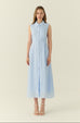 Élune classic maxi shirt dress in blue