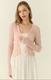 Pretty babe cooling knit cardigan in pink