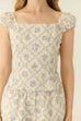 Azulejo print square  neck top