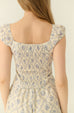 Azulejo print square  neck top