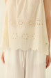 Embroidered cotton top in white