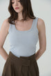 Light blue draft tank top in blue