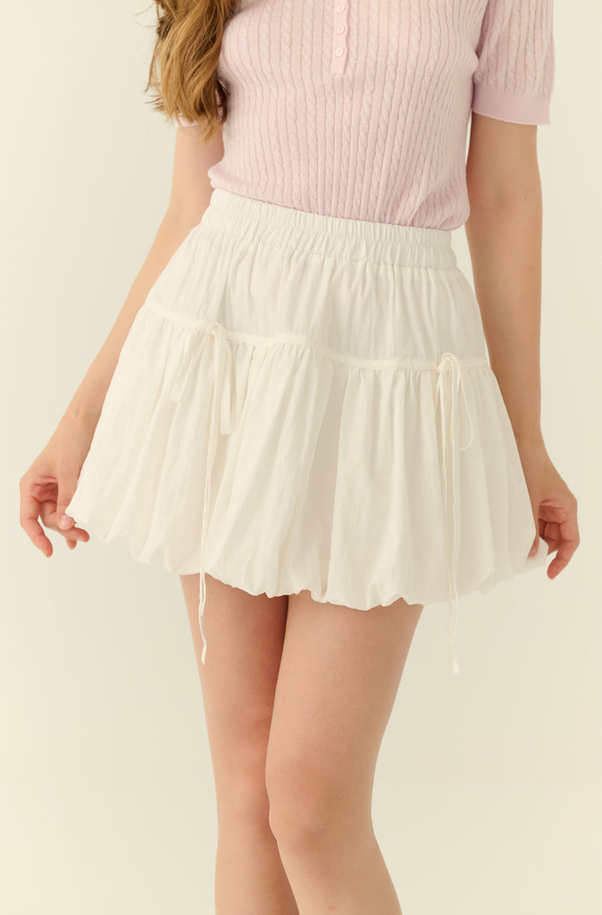 Sunnyvale bubble skort in white