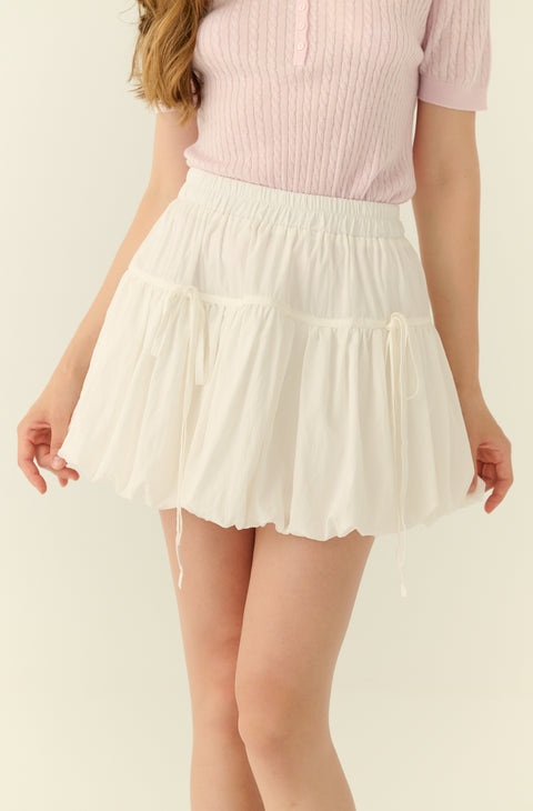 Sunnyvale bubble skort in white