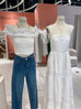 Arles linen maxi dress in white