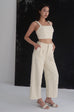 Old money wide leg pants in white