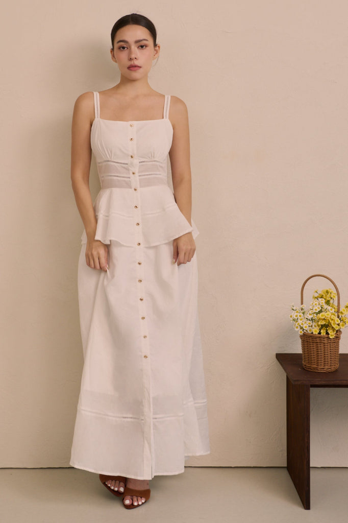 Take me on a date maxi dress in white