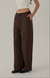 Fall for you elastic wide leg pants in brown