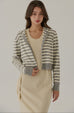Seoul vibes knit hoodie in stripe