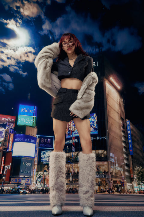 Midori x BisouBisou Shibuya Faux Fur Coat