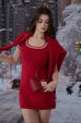 Xmas knit square neck bra Dress