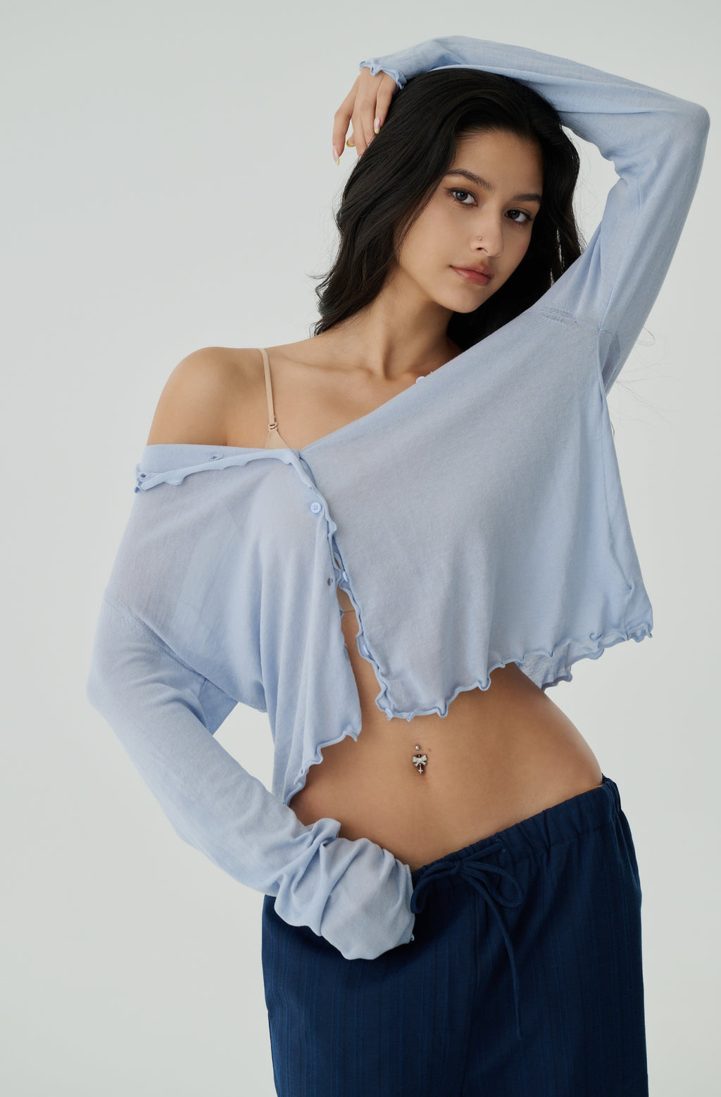 Toxic love cardigan in blue