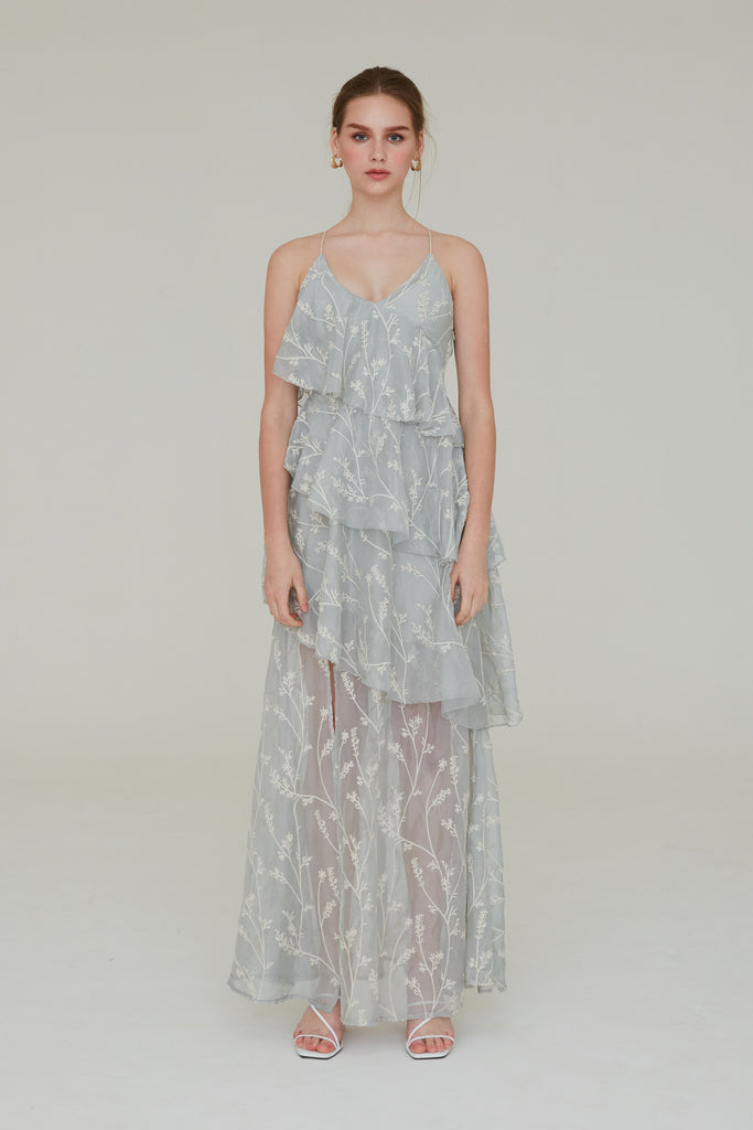 Versailles embroidery maxi dress