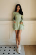 The after party chiffon dress in green