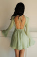 The after party chiffon dress in green
