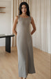 Don't leave twisty cooling knit dress in khaki