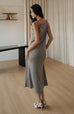 Don't leave twisty cooling knit dress in khaki