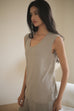 Gemma U neck knit top in grey