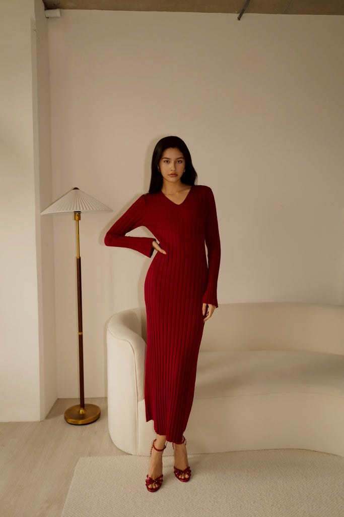 My natural beauty maxi knit dress