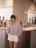 Soft Whisper wool blend Cardigan in Beige/Pink