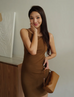 By Abby Cindy Dress in blue/brown/black