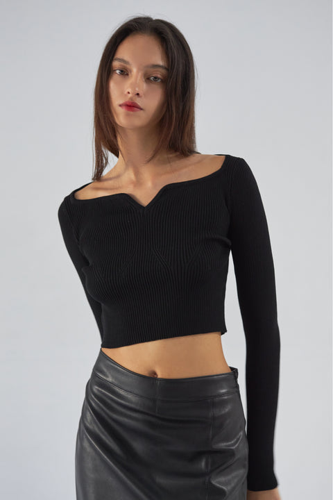The only one knit top in black