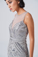 Party time grey sequin evening dress